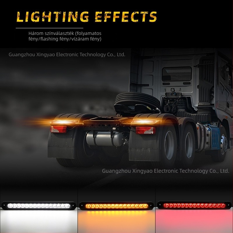 Teherautó és utánfutó LED hátsó lámpa, 15 LED, 12-24V széles feszültségtartomány, 500 lm, 50 000 óra élettartam, modell 15LED
