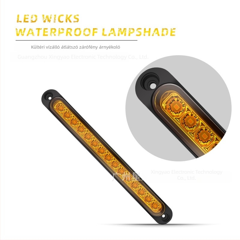 Teherautó és utánfutó LED hátsó lámpa, 15 LED, 12-24V széles feszültségtartomány, 500 lm, 50 000 óra élettartam, modell 15LED