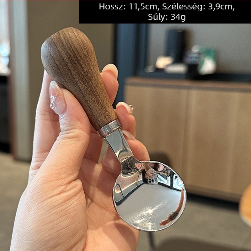 Mackó alakú rozsdamentes acél kanál, egyszerű stílus, tükörfényes felület, testreszabás elérhető
