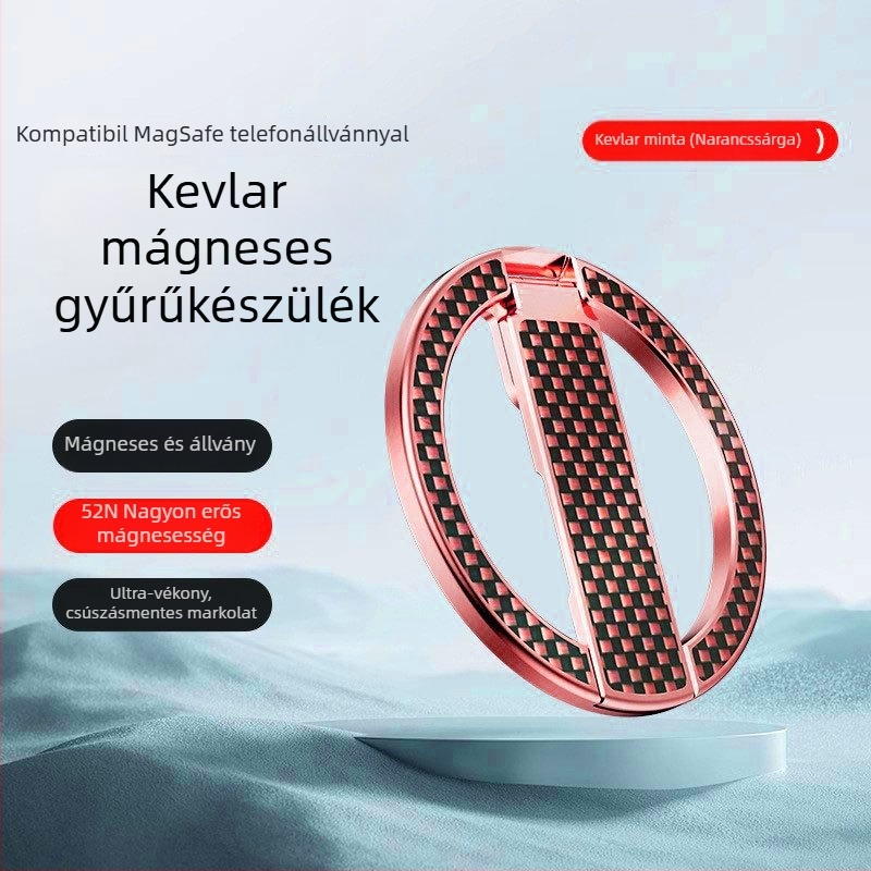 Mágneses telefongyűrű tartó N52-es alumíniumötvözetből, asztali tartó, tartós, könnyű