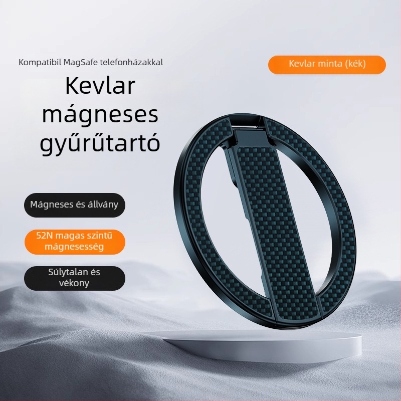 Mágneses telefongyűrű tartó N52-es alumíniumötvözetből, asztali tartó, tartós, könnyű