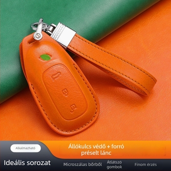 Kézzel készített mikroszálas autókulcs-tok az Ideal számára, kulcskarikával