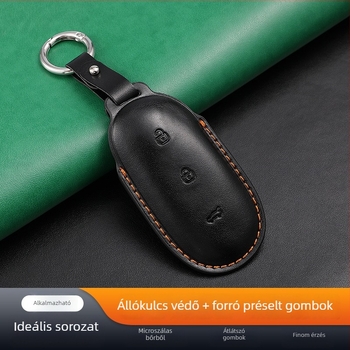 Kézzel készített mikroszálas autókulcs-tok az Ideal számára, kulcskarikával