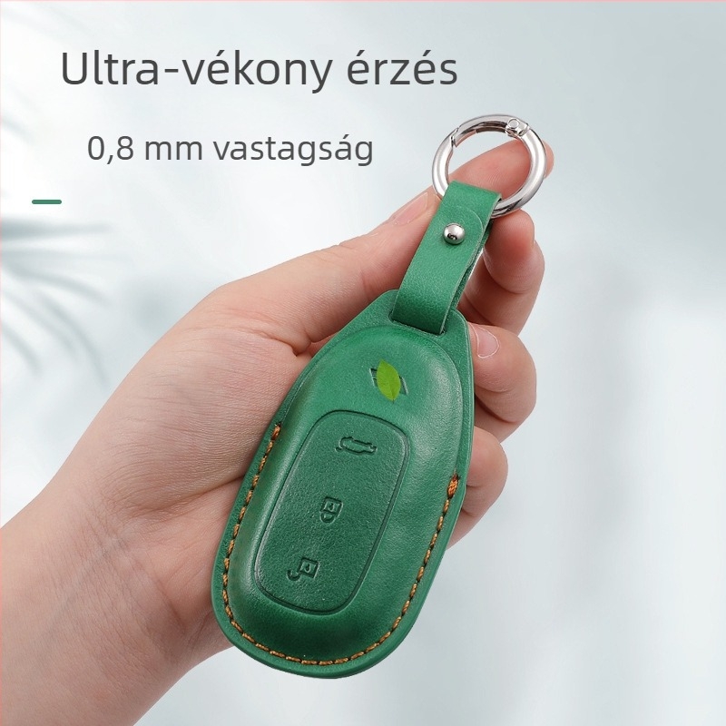 Kézzel készített mikroszálas autókulcs-tok az Ideal számára, kulcskarikával