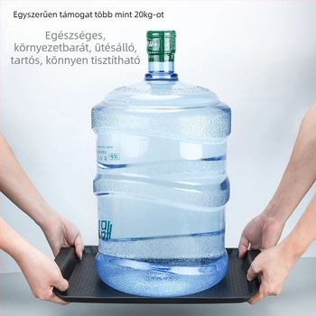 Műanyag téglalap alakú tálca tálaláshoz, csúszásmentes, mikrohullámú sütőben használható, logó nyomtatásának lehetősége, szállodák és éttermek számára