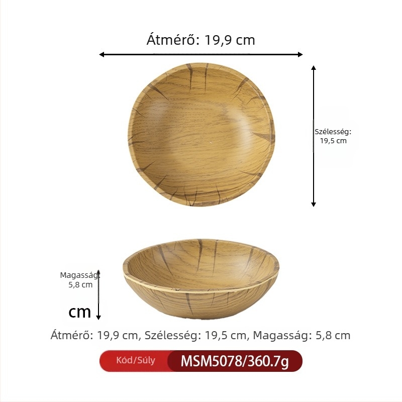 Oval mély tál melaminból, nordic stílus, egyszínű felület alul-glazúros befejezéssel, logó nyomtatás és testreszabás elérhető, szállodai és étkezési felhasználásra, nem mikrohullámú sütőben használható