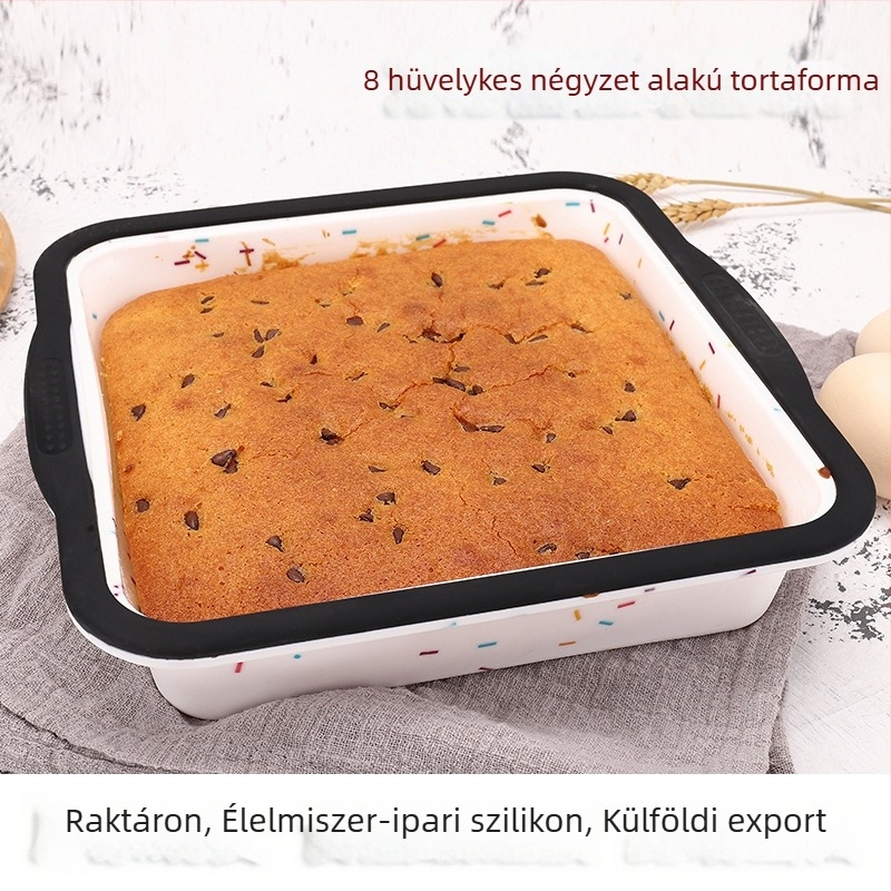 Készleten: élelmiszer-minőségű szilikon tortaforma, 6 darabos készlet sütőkhöz, színes pöttyökkel