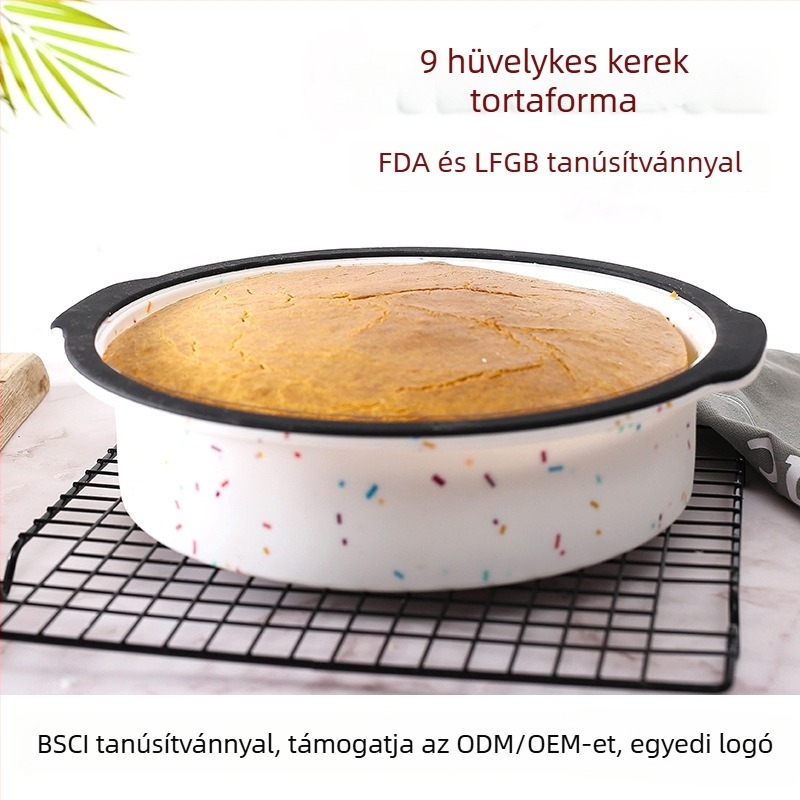 Készleten: élelmiszer-minőségű szilikon tortaforma, 6 darabos készlet sütőkhöz, színes pöttyökkel