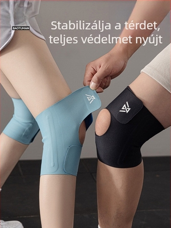 Uniszex ultra vékony térdvédő meniszkusz és patella védelemmel futáshoz, röplabdához és kerékpározáshoz