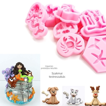 Szilikon sütőforma sellő és tengeri állatok témájú – fondant és csokoládé dekorálására; szabálytalan alakú; ideális torták díszítéséhez, szappanokhoz és fagylaltokhoz