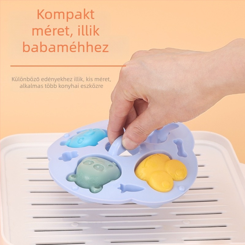 Élelmiszer-minőségű szilikon süteményforma, szabálytalan alakú, bébiételek gőzöléséhez