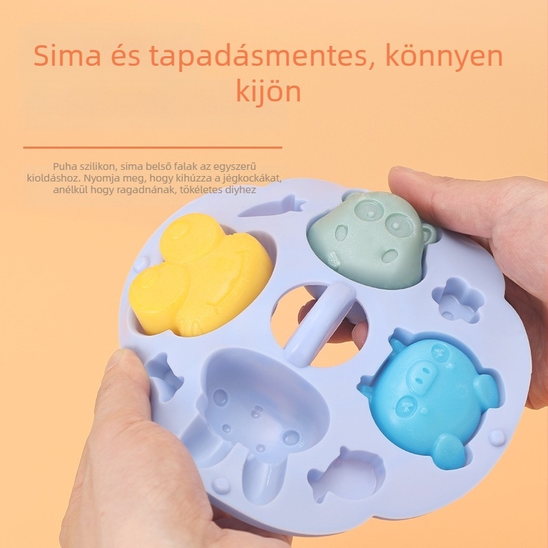 Élelmiszer-minőségű szilikon süteményforma, szabálytalan alakú, bébiételek gőzöléséhez