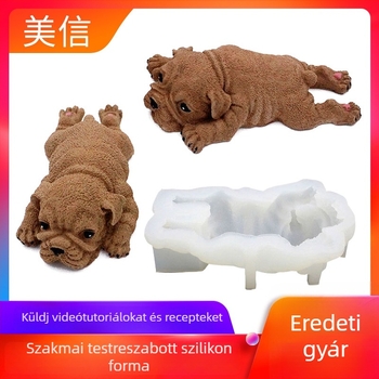 Silikon sütőforma Shar Pei kutyához – mousse tortához, fagylalthoz és pudinghoz; szabálytalan alak; anyag: szilikon; állati jacquard stílus; sütőforma