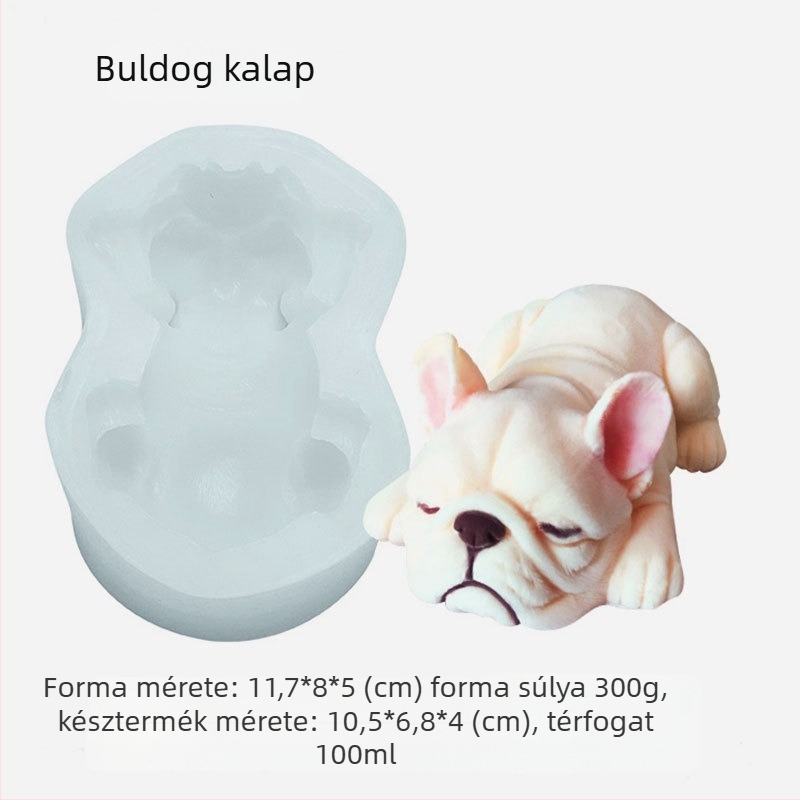 Silikon sütőforma Shar Pei kutyához – mousse tortához, fagylalthoz és pudinghoz; szabálytalan alak; anyag: szilikon; állati jacquard stílus; sütőforma
