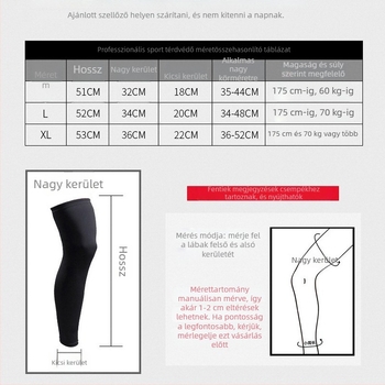 Hosszú lábszárvédők felnőtteknek kosárlabdához és futballhoz — védőhatás az alsó lábszárra, elasztikus Lycra, gyors száradás