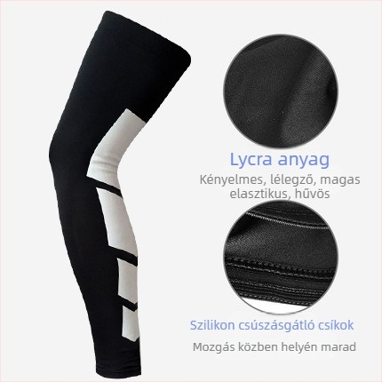 Hosszú lábszárvédők felnőtteknek kosárlabdához és futballhoz — védőhatás az alsó lábszárra, elasztikus Lycra, gyors száradás
