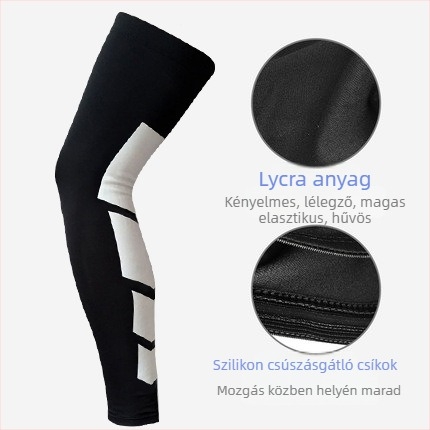 Hosszú lábszárvédők felnőtteknek kosárlabdához és futballhoz — védőhatás az alsó lábszárra, elasztikus Lycra, gyors száradás