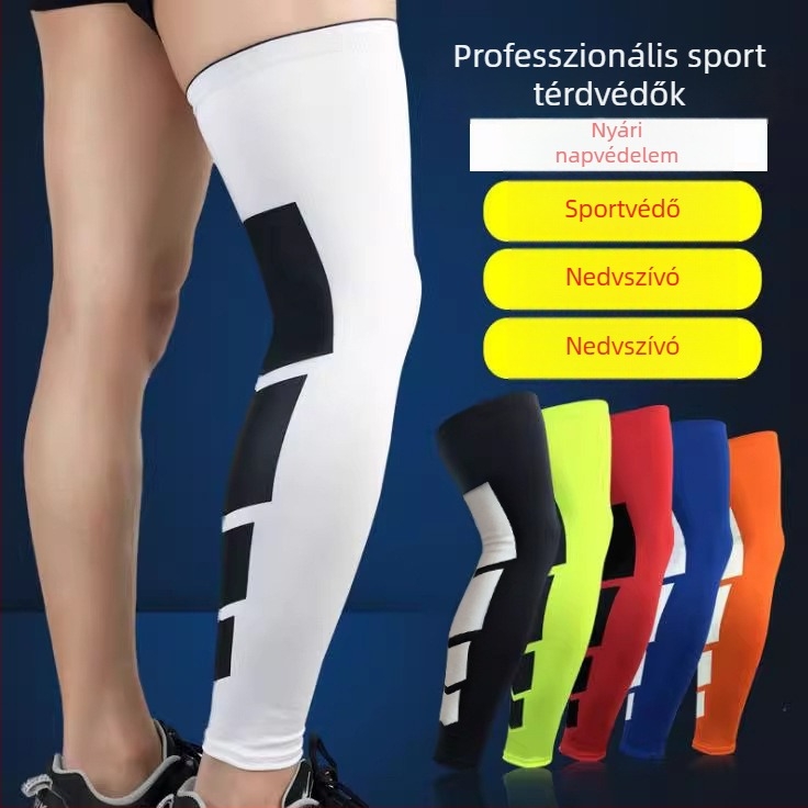 Hosszú lábszárvédők felnőtteknek kosárlabdához és futballhoz — védőhatás az alsó lábszárra, elasztikus Lycra, gyors száradás