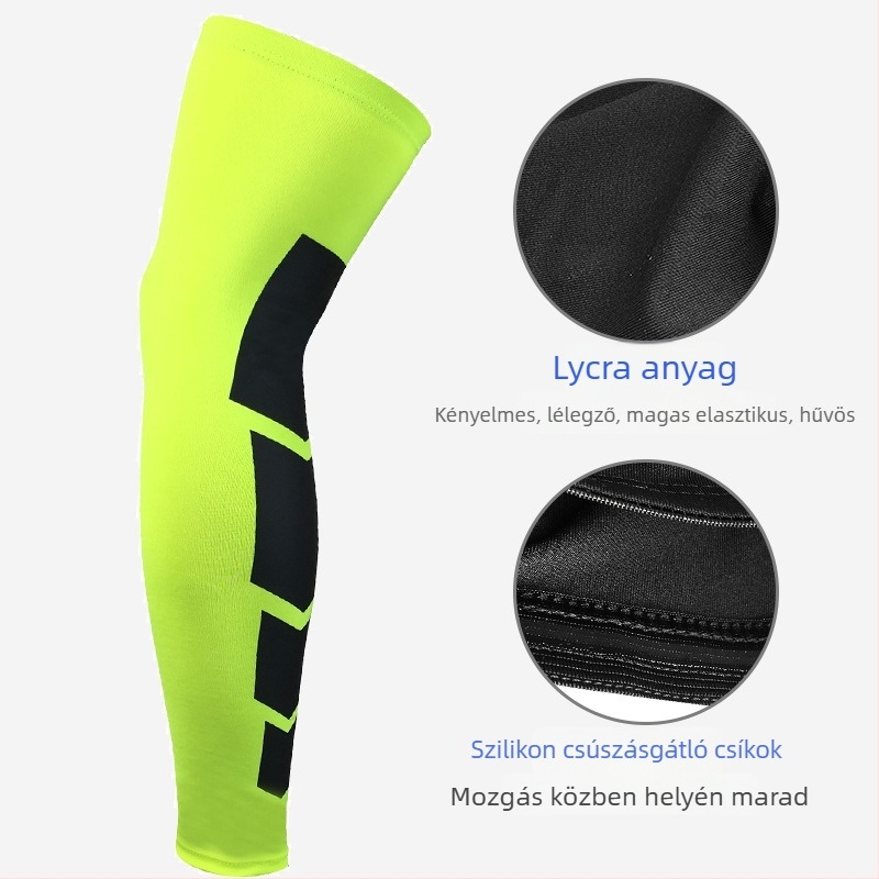 Hosszú lábszárvédők felnőtteknek kosárlabdához és futballhoz — védőhatás az alsó lábszárra, elasztikus Lycra, gyors száradás