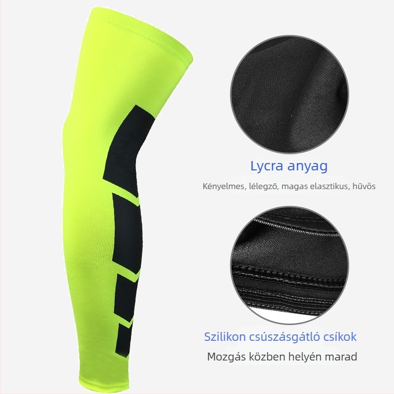 Hosszú lábszárvédők felnőtteknek kosárlabdához és futballhoz — védőhatás az alsó lábszárra, elasztikus Lycra, gyors száradás