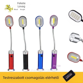 Vészhelyzeti munkalámpa 9-LED COB, kézi meghajtás, mágneses alap, alumíniumötvözet burkolat