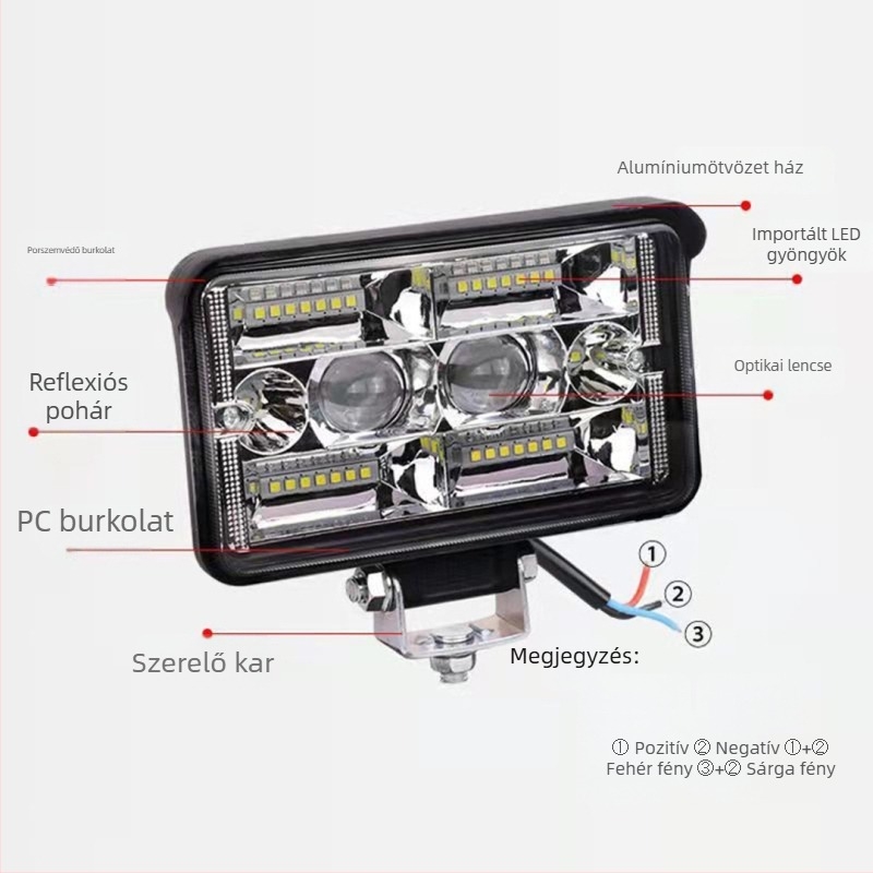 Autó LED fényszóró (78W, 12-80V, 12000 lm, 6000-6500K)
