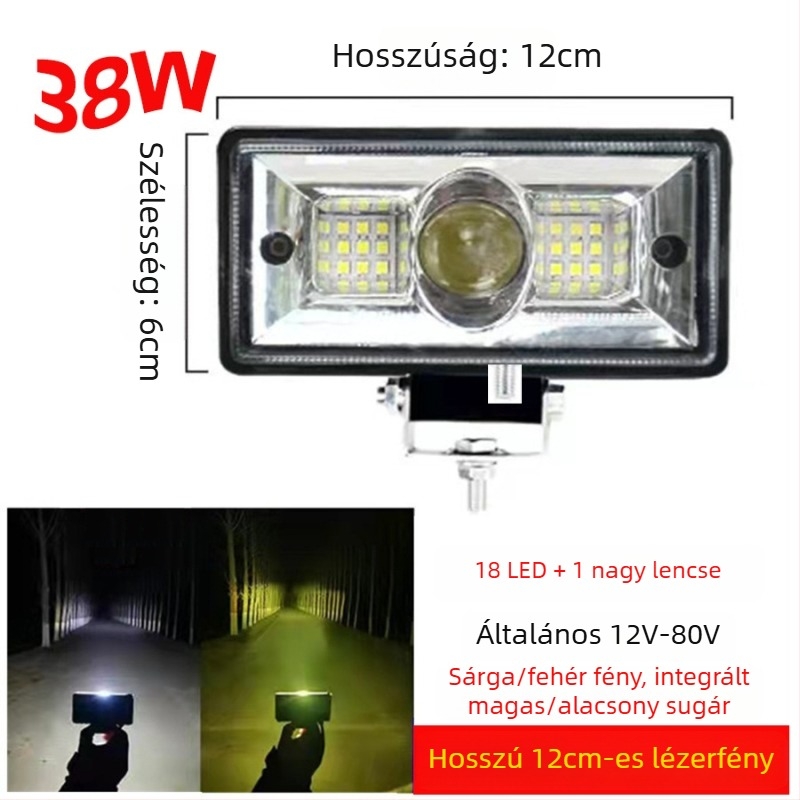 Autó LED fényszóró (78W, 12-80V, 12000 lm, 6000-6500K)