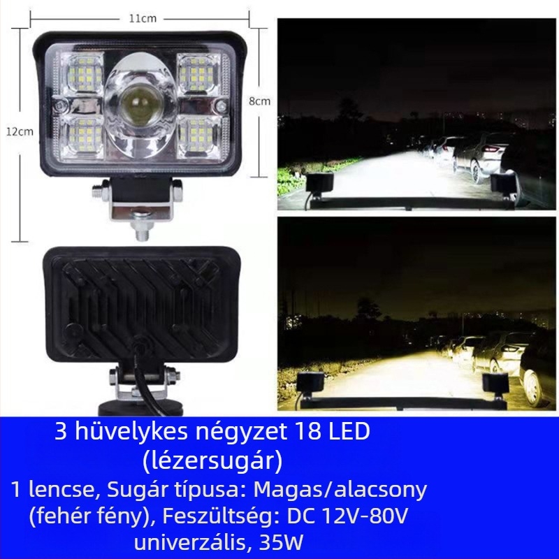 Autó LED fényszóró (78W, 12-80V, 12000 lm, 6000-6500K)