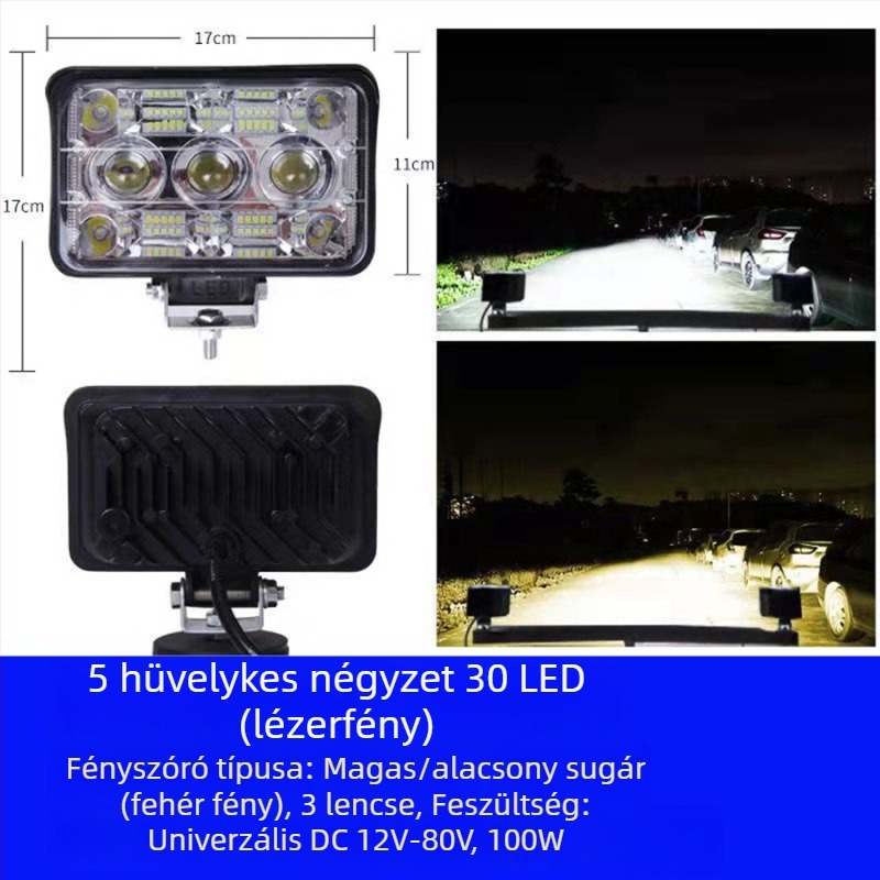 Autó LED fényszóró (78W, 12-80V, 12000 lm, 6000-6500K)