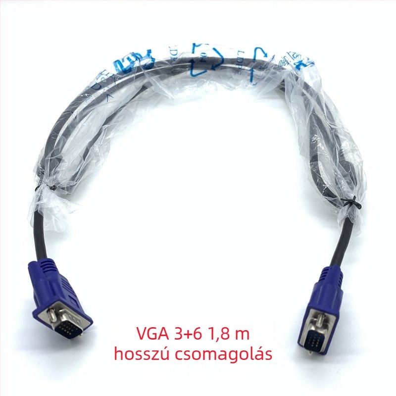 Monitor VGA-kábel, VGA csatlakozó, ötvözetes vezeték, kézi forrasztás