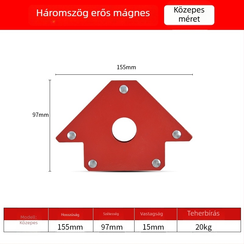 Erős mágneses hegesztő fixáló 90°-os többirányú hajlított szög és mágneses lokátorral