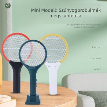 Mini USB-s újratölthető elektromos szúnyogcsapó – ház körüli és kültéri használatra, 2 az 1-ben, LED 1W, 11–20 m² lefedettség