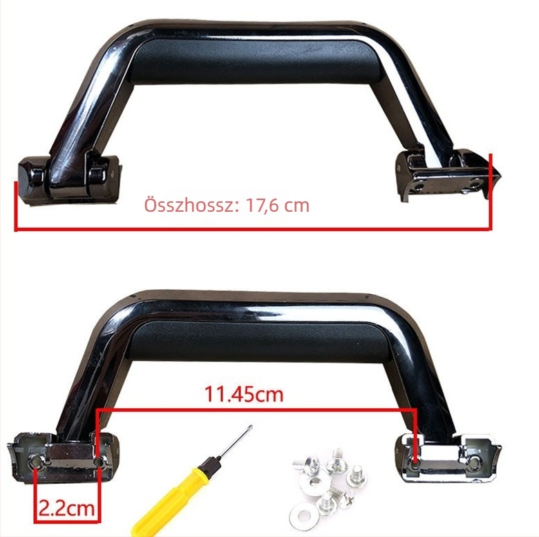 Bőröndfogantyú kiegészítő, műanyag, modell S106, bőrönd tartozékok
