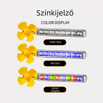 Szélenergia által működtetett LED nappali világítás autókhoz és motorkerékpárokhoz, vezeték nélküli (1W, 3V, 0.2A)