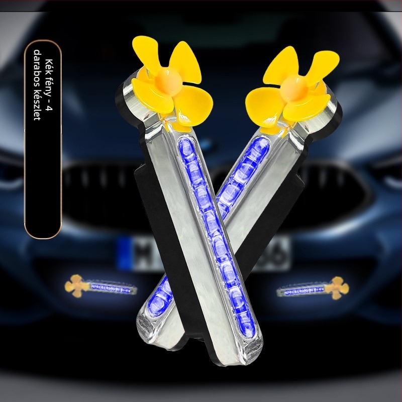 Szélenergia által működtetett LED nappali világítás autókhoz és motorkerékpárokhoz, vezeték nélküli (1W, 3V, 0.2A)