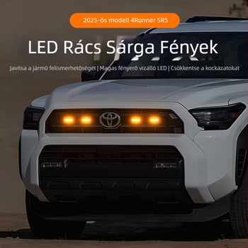 LED nappali menetfény Toyota Speedo 4Runner TRD SR5 grille-hez, kompatibil 25 modelléhez, 12V, 5W, ABS műanyag, 0,4A, élettartam 50 000 h