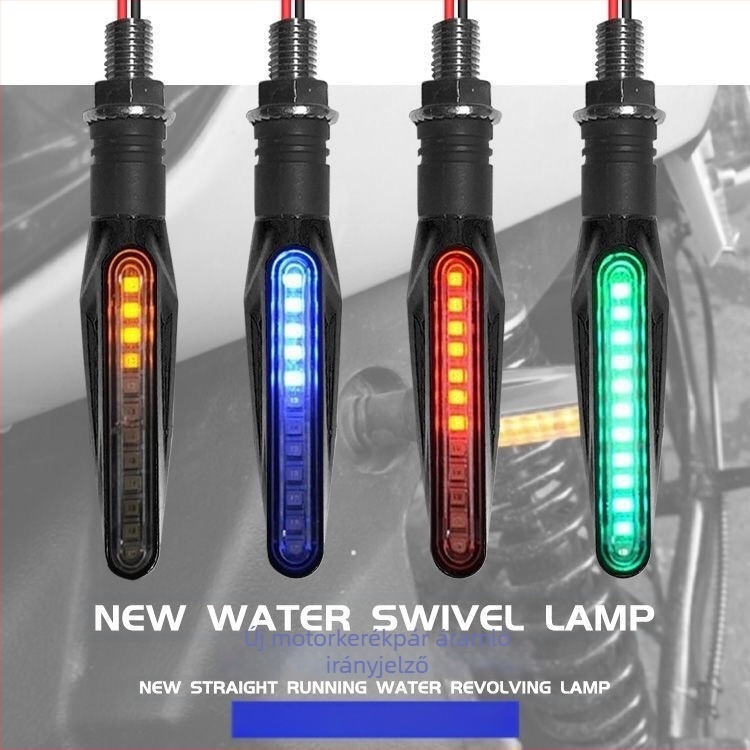 Motorkerékpár LED indexlámpa, 12V, egyenes rúd dizájn, modell 027a/027b, univerzális kompatibilitás