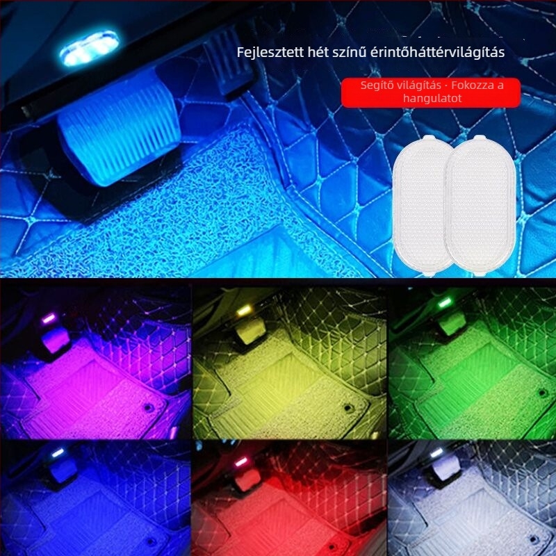 Autó belső LED világítás – vezeték nélküli, kábelek nélkül, környezeti világítás, modell Touch LED lighting (Márka: Car Fragrance; OEM; Telepítés támogatása)