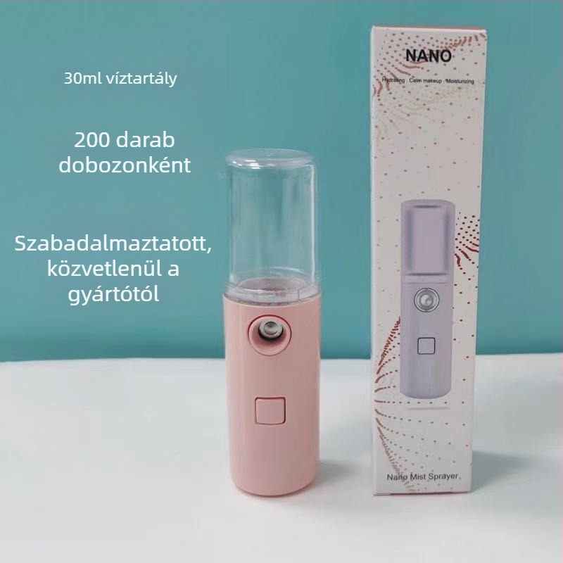 Bangmao L3 USB kézi arcfürdő párásító, hideg permetezés – beépített akkumulátor 100–300 mAh, köd 11–30 s, 1. fokozat, alkoholspray lehetőség