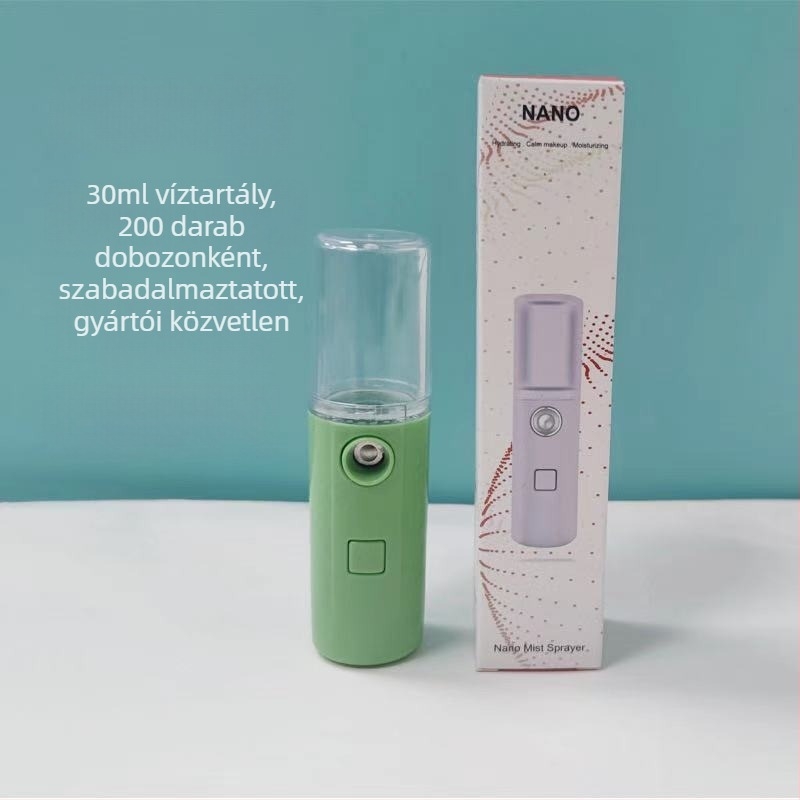 Bangmao L3 USB kézi arcfürdő párásító, hideg permetezés – beépített akkumulátor 100–300 mAh, köd 11–30 s, 1. fokozat, alkoholspray lehetőség