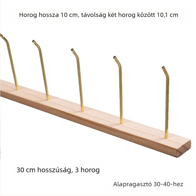 Fából készült falra szerelhető kiállítóállvány ékszerekhez és kiegészítőkhöz, fülbevalók és kisebb tárgyak számára