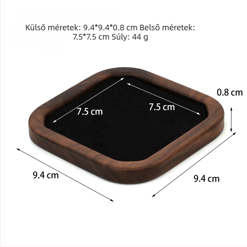 Egy darabos fából készült ékszer kiállító állvány nyakláncokhoz és fülbevalókhoz geometriai stílusban