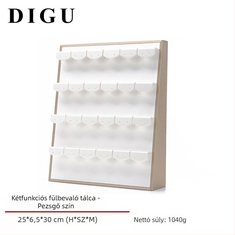Digu ékszeres állvány, függőleges kivitel, PU bőrből, egy réteg, luxus dizájn