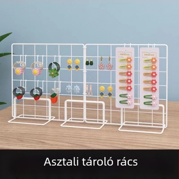 Fali kijelző állvány vas hálóval – skandináv stílus, vasművészet, két rétegű kivitel