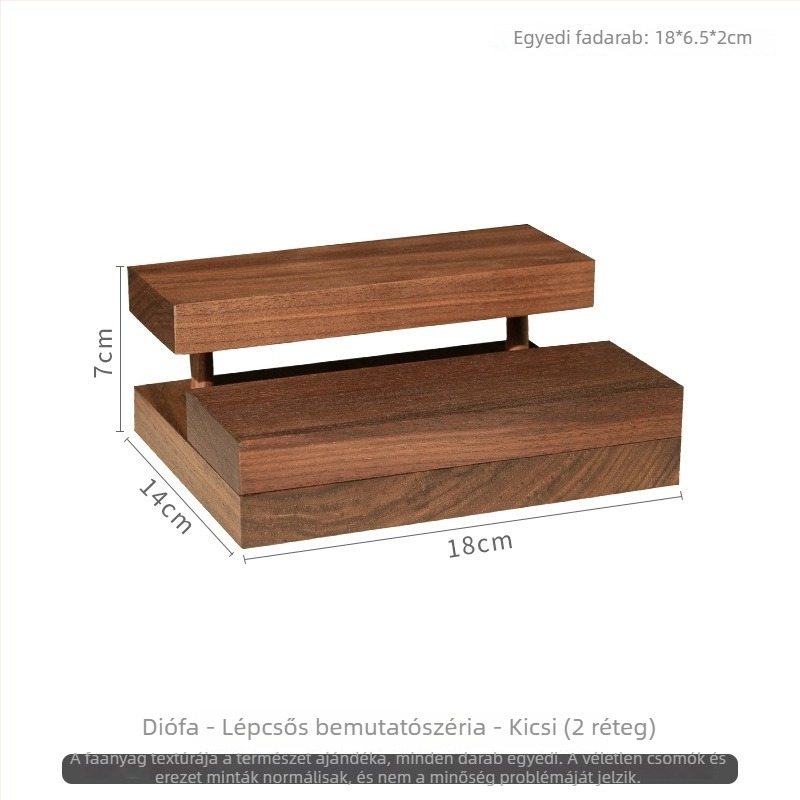 Diófából készült ékszerkijelző állvány többemeletes fa létrával fülbevalókhoz, nyakláncokhoz és karkötőkhöz — Termékkód AP3EABZX