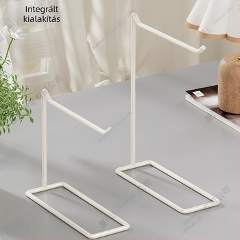 Asztali ékszerkijelző állvány, duplaszintű, nőies stílus, TPR anyag, fülbevaló és rúzs szervező