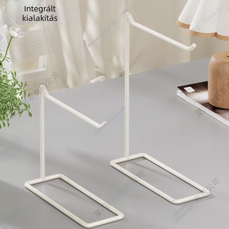 Asztali ékszerkijelző állvány, duplaszintű, nőies stílus, TPR anyag, fülbevaló és rúzs szervező