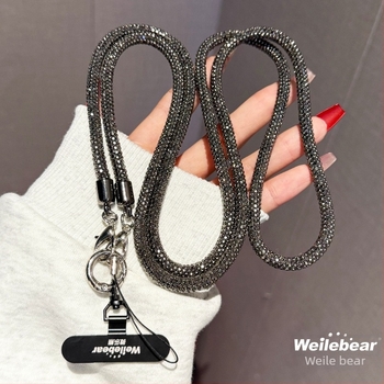 Mobiltelefon nyakpánt, Női stílus, PP zsinór, műanyag csat, egyedi csomagolás