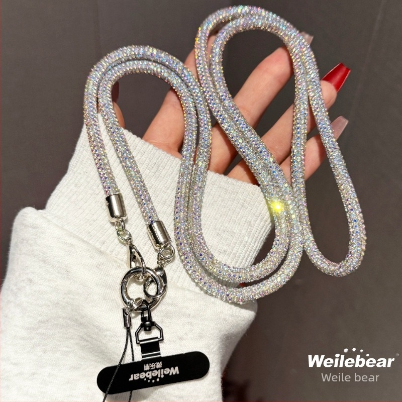 Mobiltelefon nyakpánt, Női stílus, PP zsinór, műanyag csat, egyedi csomagolás