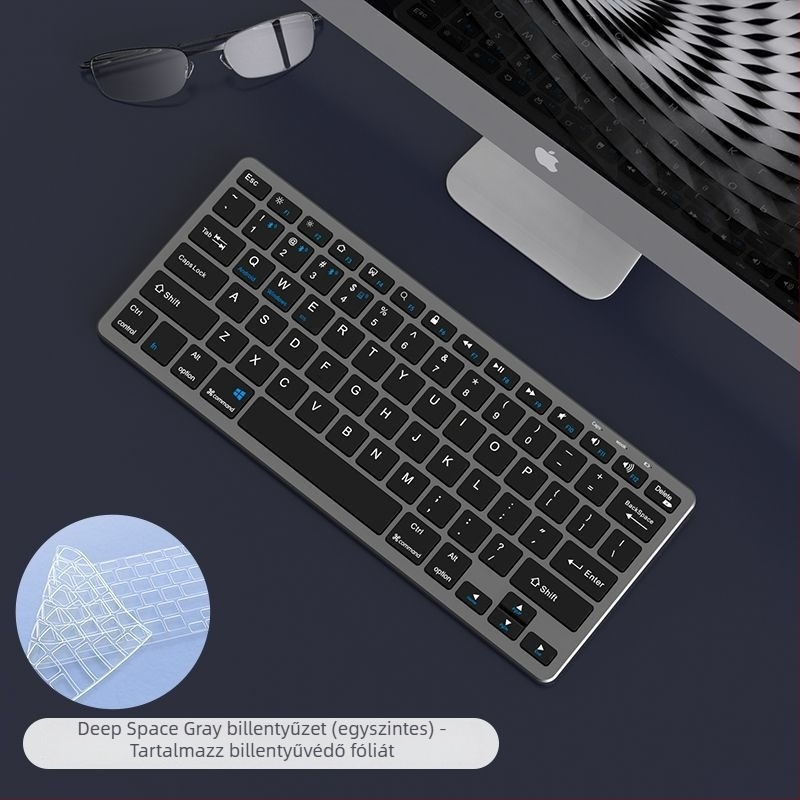 Vezeték nélküli Bluetooth billentyűzet és egér készlet, újratölthető, csendes irodai használatra, notebookhoz és tablethez, USB/2.4G/Bluetooth kapcsolattal